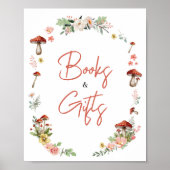 Betoverde Wildflower Mushroom Boeken en Geschenken Poster (Voorkant)