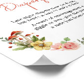 Betoverde Wildflower Mushroom Late Night Luiers Poster (Hoek)