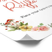 Betoverde Wildflower Paddestoel Luier Raffle Poster (Hoek)