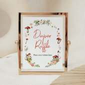 Betoverde Wildflower Paddestoel Luier Raffle Poster