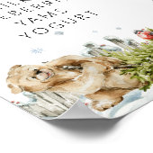 Betoverde Winter | Bos 1e Verjaardag Mijlpaal Poster (Hoek)