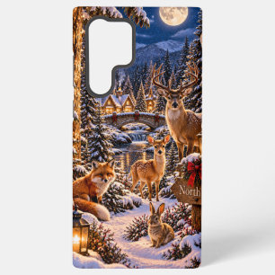 Betoverde Winter Bos Kerstmis Hoesje Samsung Galaxy Hoesje