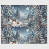 "Betoverde Winter Bossen - Cadeaupapier (Vlak)