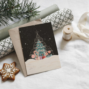 Betoverde Winter Glasshouse gevuld met feestelijke Kaart