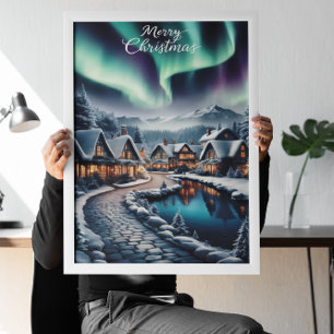 Betoverde Winter Wonderland Kerstmis Poster