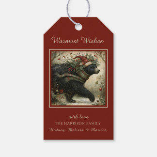 Betoverde Winterbeer Cadeaulabel