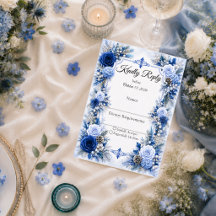 Betoverde Winterblauwe Elegante Bruiloft