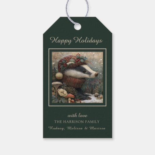 Betoverde Winterdas Cadeaulabel (Voorkant)