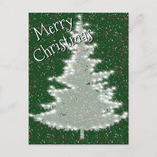 Betoverde Winterglans Kerstboom Briefkaart (Voorkant)