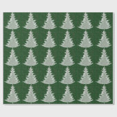 Betoverde Winterglans Kerstboom Cadeaupapier (Vlak)