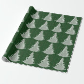 Betoverde Winterglans Kerstboom Cadeaupapier (Uitgerold)