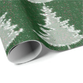 Betoverde Winterglans Kerstboom Cadeaupapier (Rol Hoek)