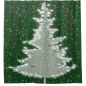Betoverde Winterglans Kerstboom Douchegordijn (Voorkant)