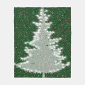 Betoverde Winterglans Kerstboom Fleece Deken (Voorkant)