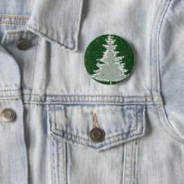 Betoverde Winterglans Kerstboom Ronde Button 5,7 Cm
