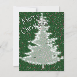 Betoverde wintergloed kerstboom briefkaart