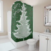 Betoverde wintergloed kerstboom douchegordijn (In situ)