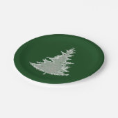 Betoverde wintergloed kerstboom papieren bordje (Gekanteld)