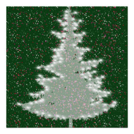 Betoverde wintergloed kerstboom perfect poster