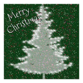 Betoverde wintergloed kerstboom perfect poster