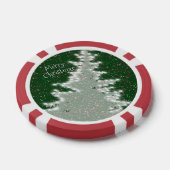 Betoverde wintergloed kerstboom poker chips (Enkel)