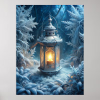Betoverde Winterlantaarn – Magisch Besneeuwd Bos 