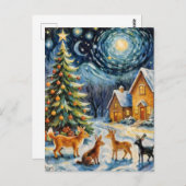 Betoverde winternacht briefkaart (Voorkant / Achterkant)