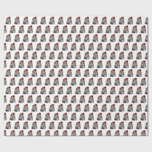 betoverde winteruil cadeaupapier (Vlak)