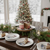 betoverde winteruil papieren bordje