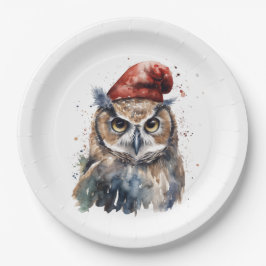 betoverde winteruil papieren bordje