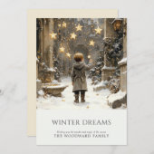 Betoverde Wintervakantie Feestdagenkaart (Voorkant / Achterkant)