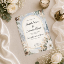 Betoverde Winterwonderland Elegantie Bruiloft