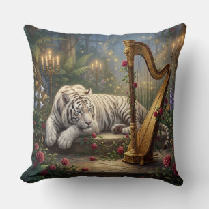 Betoverde Witte Tijger Tuin – Gouden Harp & Rozen Kussen