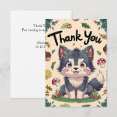 Betoverde  wolf bedankkaart (Voorkant / Achterkant)