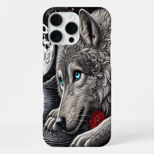 Betoverde Wolf en Weerspiegeling iPhone 16 Pro Max Hoesje