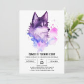 Betoverde Wolf's Howling Verjaardag Kaart (Staand voorkant)