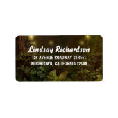 betoverde woodland bruiloft adresetiketten etiket (Voorkant)