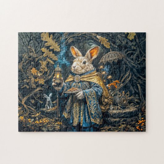 Betoverde wortelkonijn legpuzzel (Horizontaal)