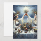 Betoverde Yuletide Viering Plat Kerstkaart (Voorkant / Achterkant)