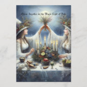 Betoverde Yuul Viering Plat Kerstkaart Kaart (Voorkant)