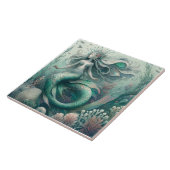 Betoverde zeemeermin - Artistic Ceramic Tegel Tegeltje (Zijkant)