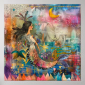 BETOVERDE ZEEMEERMIN KLEURRIJK POSTER (Voorkant)