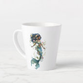 Betoverde Zeemeermin Latte Mok-Floral Fantasy Desi Latte Mok (Linkerhoek)