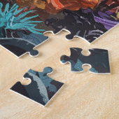 Betoverde Zeemeermin Onderwater Scene Legpuzzel (Zijkant)