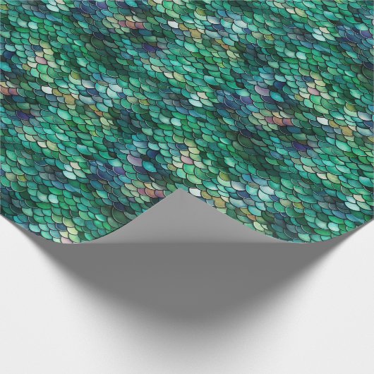 Betoverde zeemeerminschaal: mystiek patroonontwerp cadeaupapier (Hoek)