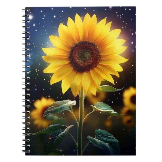Betoverde Zonnebloem Notitieboek (Voorkant)