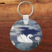 betoverde zwaan sleutelhanger - digitaal geschilde (Voorkant)