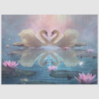 Betoverde Zwanenmeer Romantiek Decoupage Tissuepap Tissuepapier