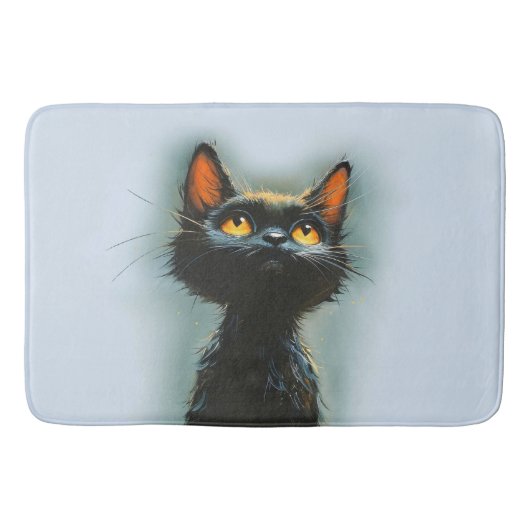 Betoverde zwarte kat badmat (Voorkant)