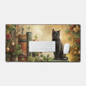 Betoverde Zwarte Kat Bibliotheek Bureaumat (Keyboard & Muis)